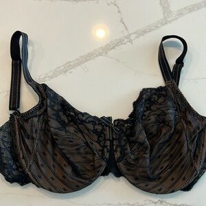 Chantelle 36H full cup lace bra black